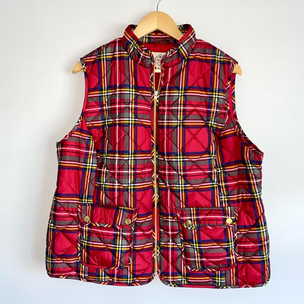 Women's St. John’s Bay Size OX Red Green Puffer Vest